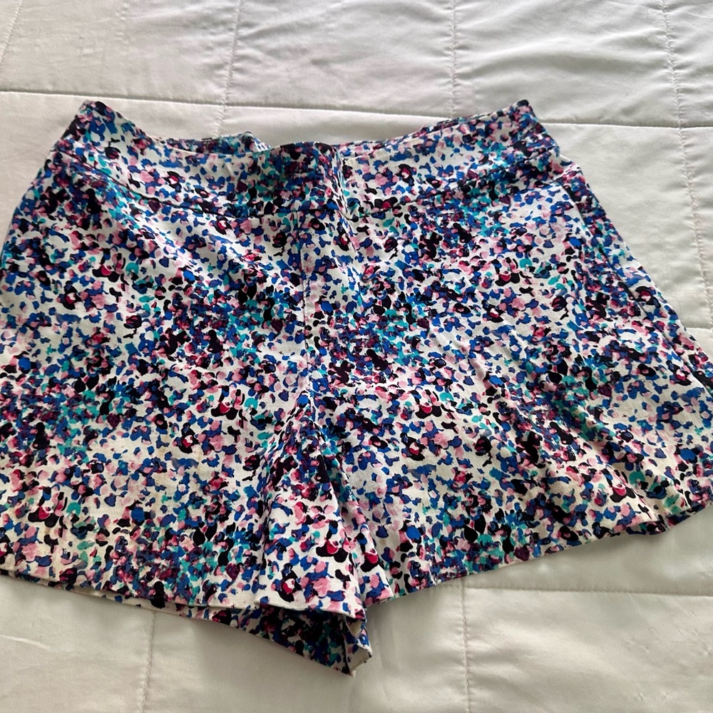 Margaret M High Waist Women's Shorts - Multicolor Pattern